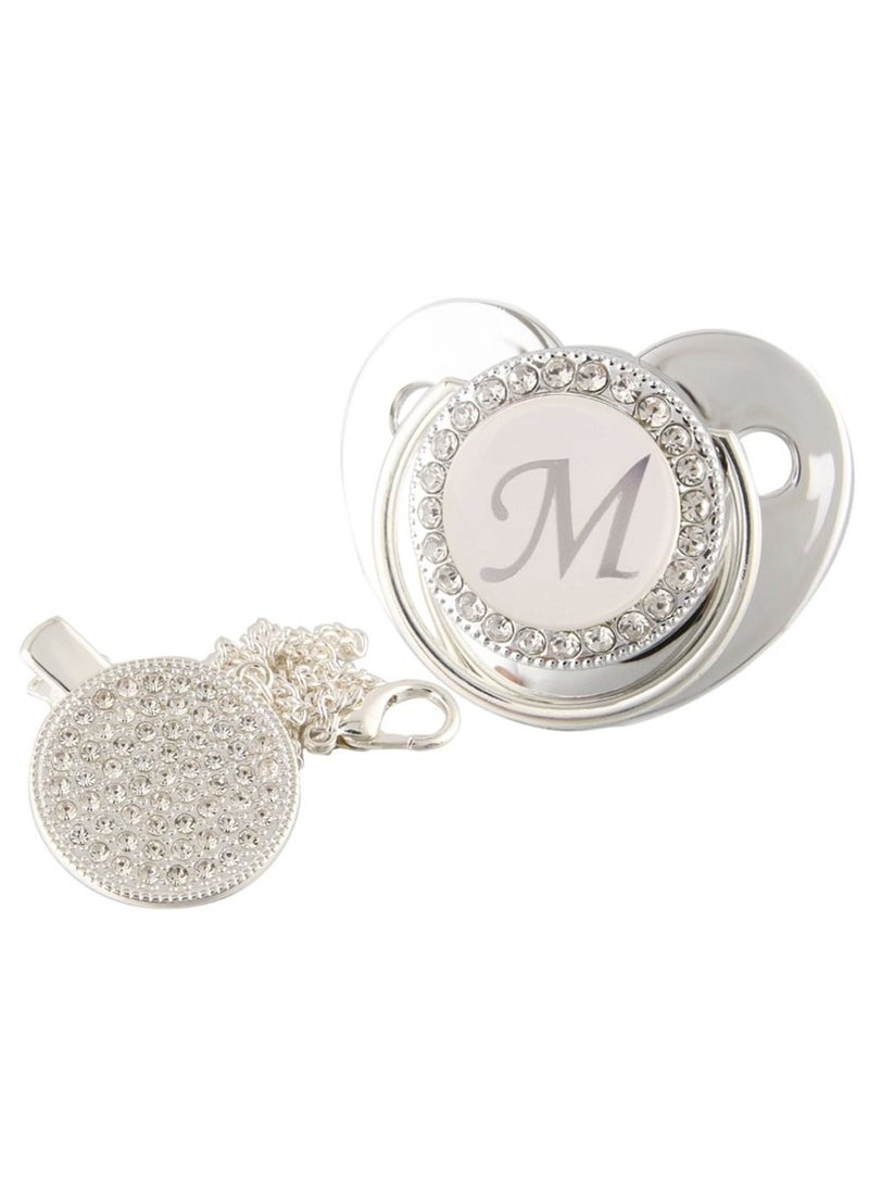 Loquat Baby Letter Shiny Diamond Pacifier - Image 1