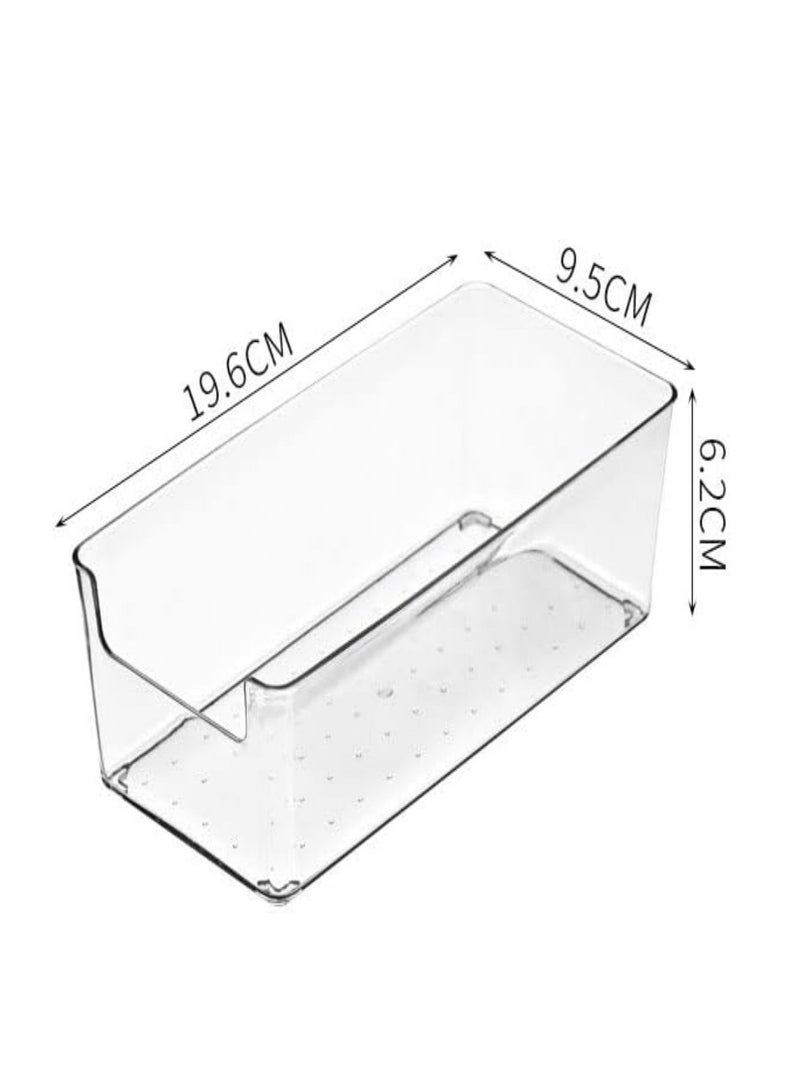 فواصل أدراج بلاستيكية، 9 عبوات من صناديق تخزين أشتات سطح المكتب، صواني قلم رصاص لمكتب المطبخ، منظم لخزانة غرفة النوم، صناديق تخزين شفافة لأدوات المطبخ وأدوات المجوهرات والمكياج - Image 3