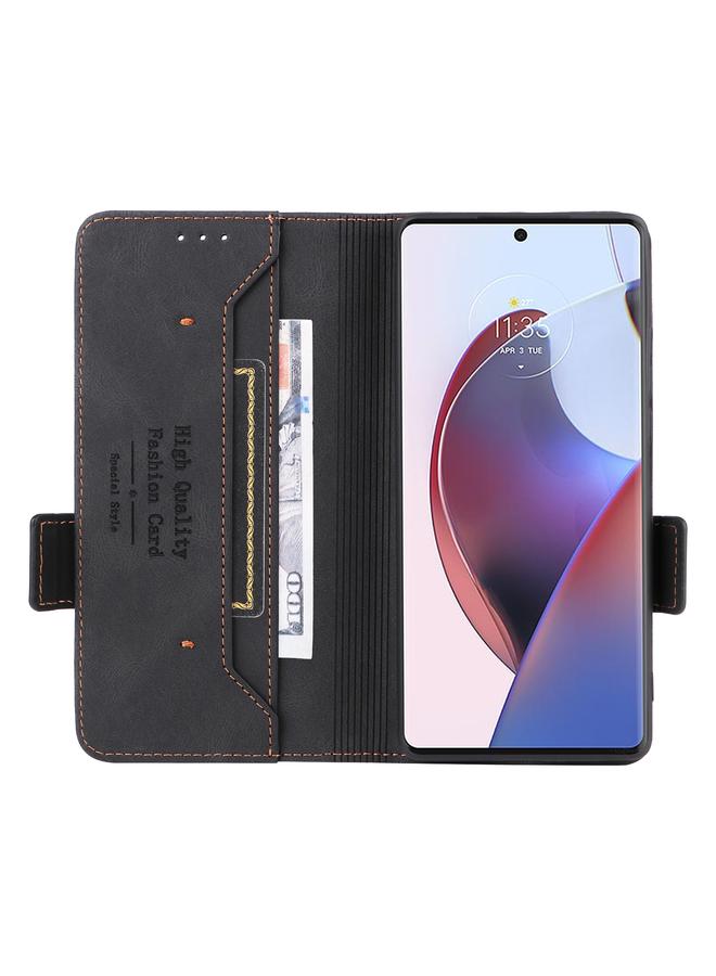 اس-توب جراب لهاتف Motorola Edge 30 Ultra / Moto X30 Pro جراب هاتف جلدي قابل للطي بمشبك مغناطيسي - Image 4