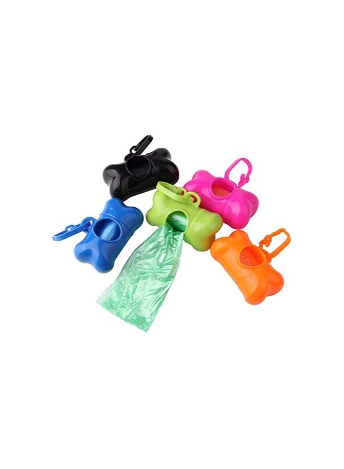 5 Pack Bone Shaped Dog Poop Bag Dispenser, Pet Waste Disposal Bag Dispenser (Random Color) - Image 3