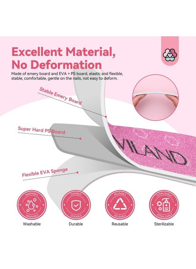 Saviland Nail File Buffer For Acrylic Nails: 16Pcs Professional Emery Board For Nails Nail Buffers Manicure Kit Acrylic Nails & Natural Nails 100/180-4000 Grit Doubled Sides Emory Boards Beauty Gift  - Image 3