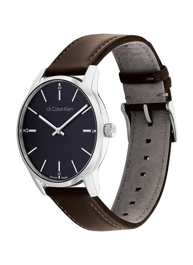 CALVIN KLEIN Swiss Dressed Unisex Leather Wrist Watch - 25000017  - Image 2