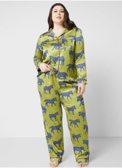CHELSEA PEERS Printed Shirt & Pyjama Set  - Image 1
