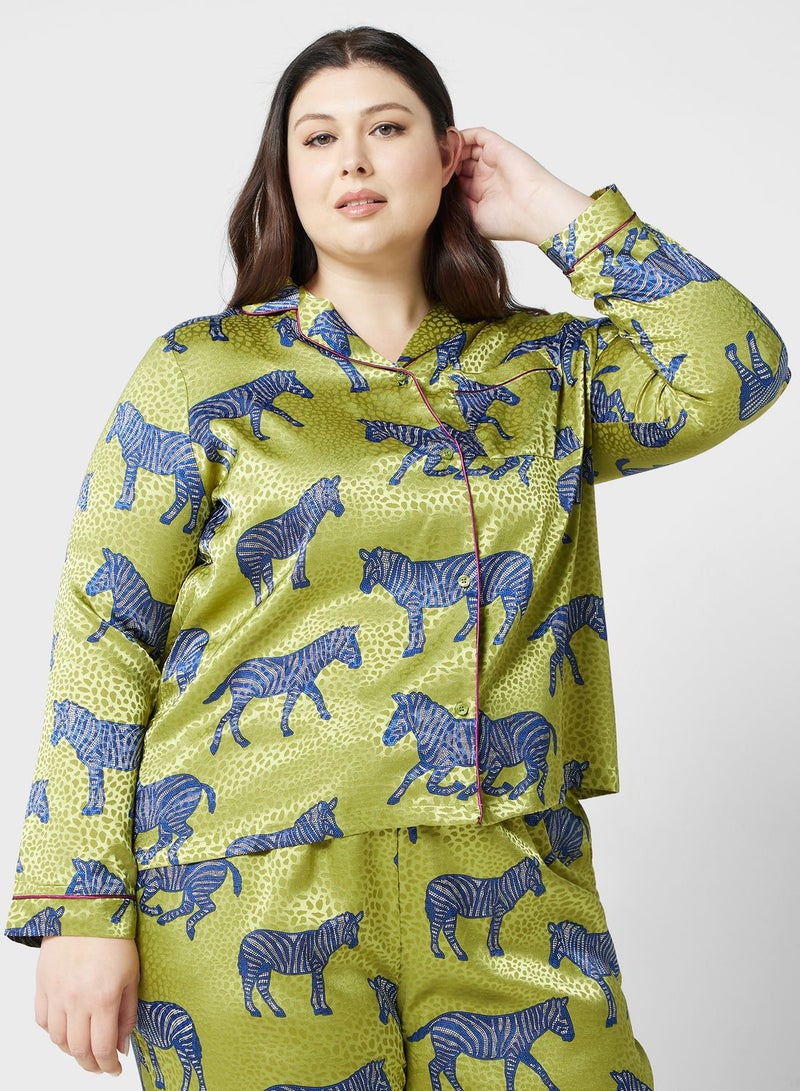 CHELSEA PEERS Printed Shirt & Pyjama Set - Image 3