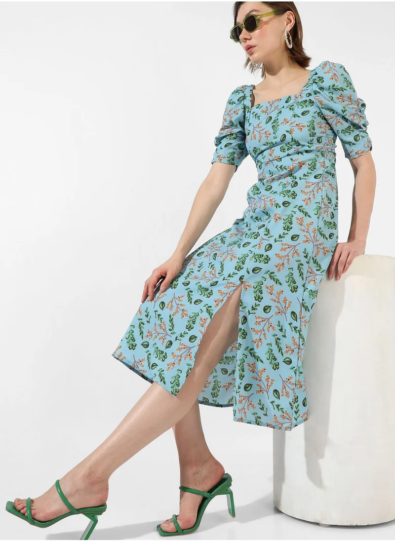 Campus Sutra Women's Printed Casual Dress