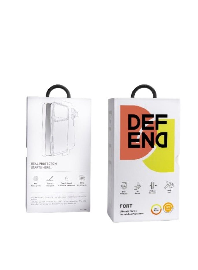 ديفيند الحماية المتكامل لآيفون 17 (4 في 1) معتمد رسميًا من Apple – حماية فائقة للشاشة والكاميرا مع غطاء خلفي شفاف أنيق ومقاوم للخدوش – تصميم دقيق يناسب كل التفاصيلدفيند – باكج - Image 1