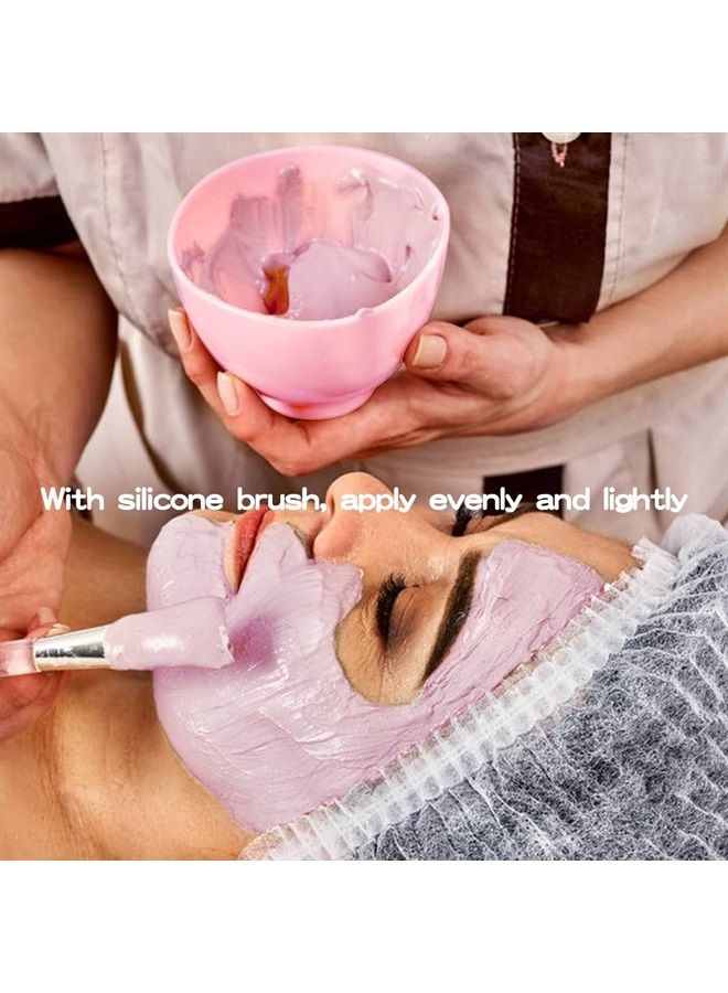 FERCAISH 4Pcs Diy Face Mask Mixing Bowl, Microwavable Silicone Facial Mud Bowl Cosmetic Beauty Tool for Home Salon (Pink) - Image 5