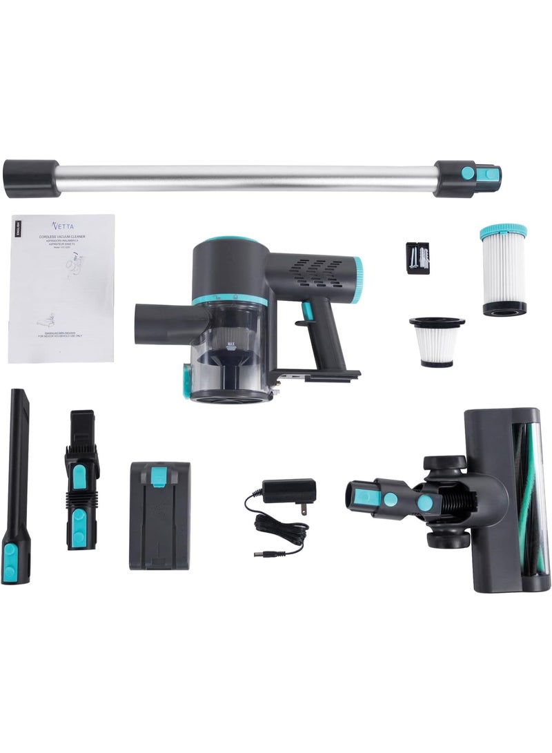 Denx Cordless Vacuum - 6-in-1 Stick Vacuum, Rechargeable Battery, Up to 40 Min Runtime, for Pet Hair Floor Tile Carpet Car, LED Display - Image 5