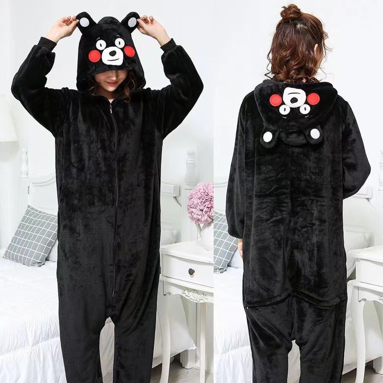 Direct Supply Of Adult Flannel Big Bad Wolf Animal Pajamas Frog Pikachu Children'S Performance Clothing Cartoon Parent-Child Clothing - Image 3