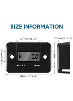 KASTWAVE Hour Meters for Small Engines, 2 Pcs Automatically Shutdown Tachometers,  Inductive Hour Meter for Gas Engine Lawn Mower Dirt Bike Motorcycle Motocross Snowmobile Karting Marine ATV Boat  - Image 3