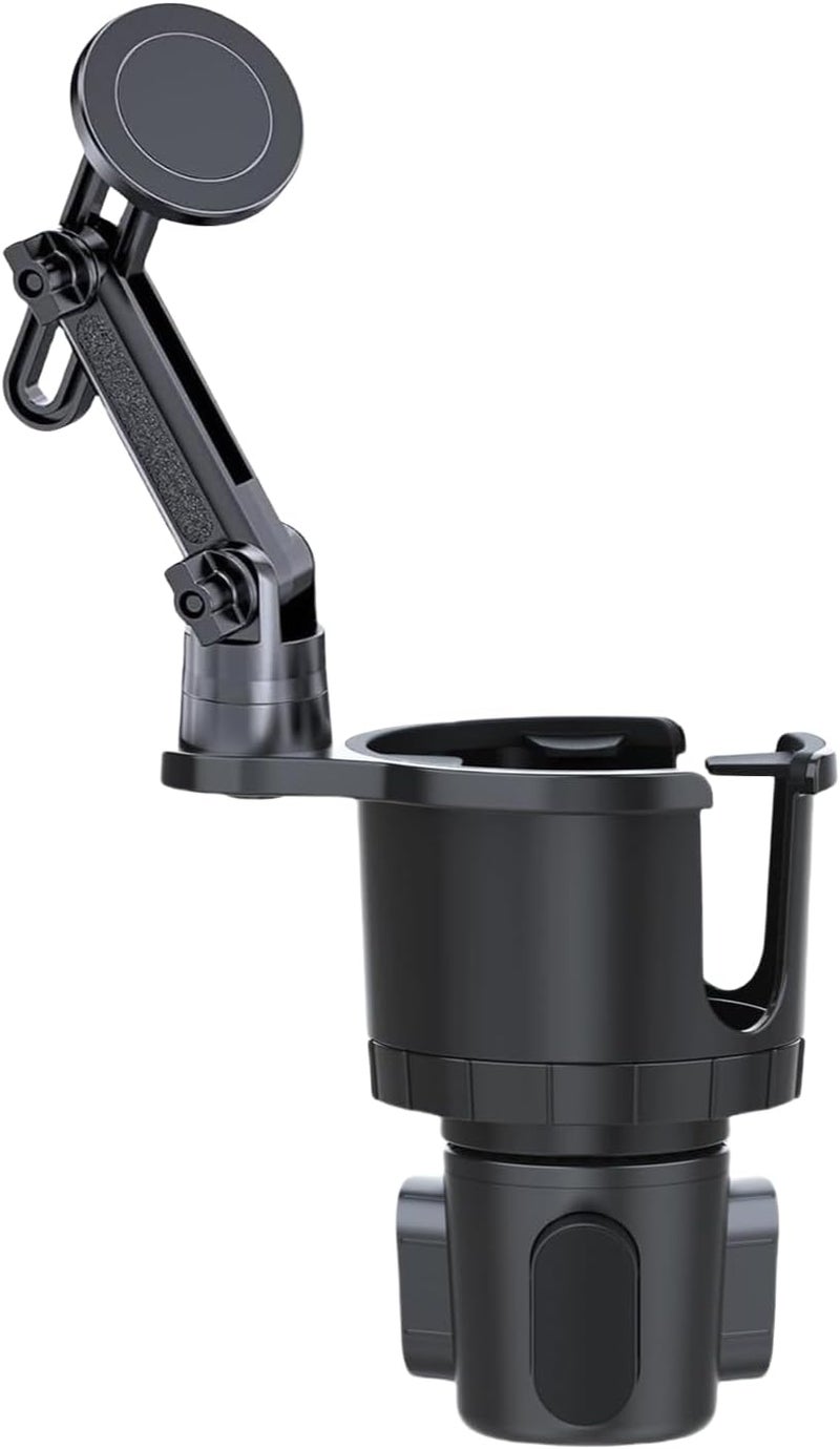 KASTWAVE Magnetic Car Cup Holder with Expandable Adjustable Base - Universal Drink Holder & Phone Stand for All Smartphones and Most Bottles, Stable, Hands-Free Car Mount for Easy Access - Image 1