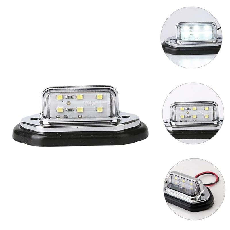 2Pcs White LED Car License Plate Light Truck Side Light Easy To Install - Image 4