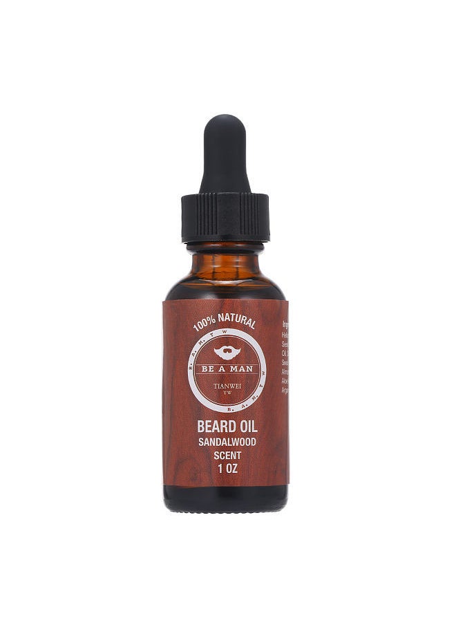 Generic - 2 Pcs/set Men Beard Growth Kit Beard Roller Beard Oil Facial Hair Growth Serum Moisturizing Men Beard Nourishing Moustache Styling Care Set - Image 1