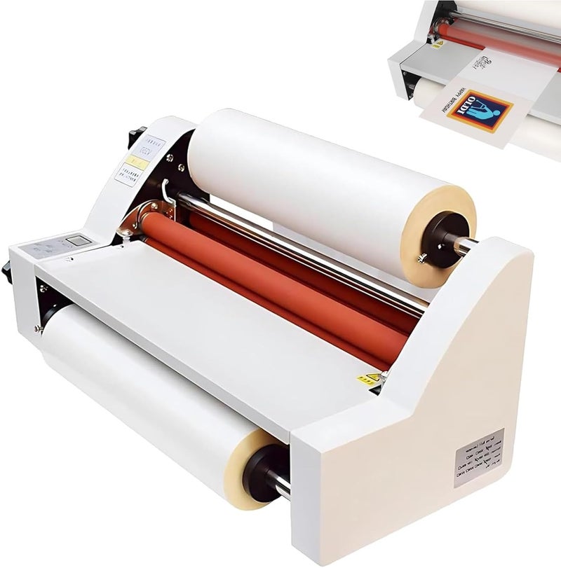 Hot and Cold Roll Laminator for Single and Double-Sided Lamination, Commercial Thickness, Ideal for School, Office, and Commercial Use - Image 1