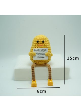 Handmade Crocheted Yellow Duck Keychain Pendant Cute Positive Energy Expression Bag Duck Wool Doll Finished Product-Color:Long-legged Duck (card Can Be Customized) - pzsku/Z0BA8C474D1F2AA72B24CZ/45/1746187765/bbc89c73-0973-443b-8961-5b5df037810b