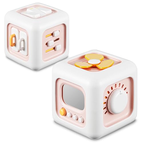 SOCBTNSO Busy Cube Toys for 1 Year Old Girl Gifts Montessori for Baby Girl Travel Sensory Toys for Toddlers 13 Learning Fine Motor Skills 1st Birthday Girl Gifts 6 9 12 Months - Image 1