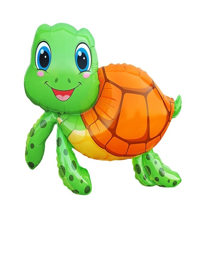 CSTYWC 4PCS Turtle Foil Balloon Large Jungle Safari Animals Foil Balloons Tortoise Balloons for Wild Zoo Party Baby Shower Birthday Decor Supplies - Image 3
