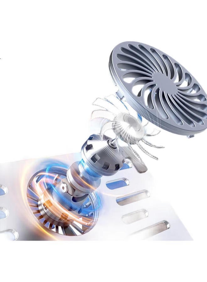 Atscore Laptop Stand With Usb Fan Cooler, Base Tablet Adjustable Height Folding Stand, Portable Riser For Huawei, Lenovo, Xiaomi, Apple - Image 1