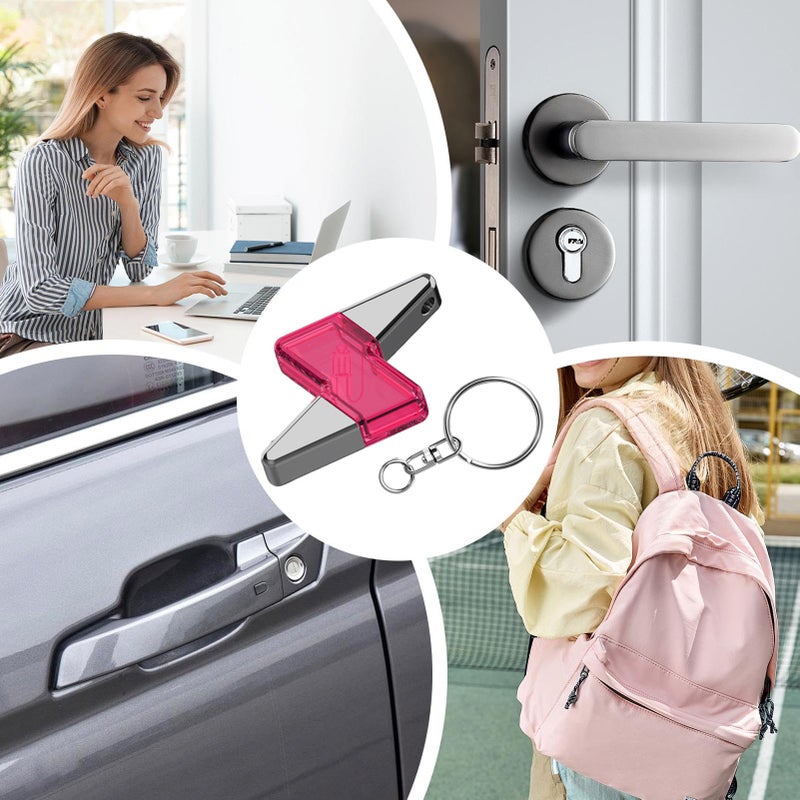 Pink Portable Anti Static Discharger Keyring Pendant Static Shock Eliminator Bolt Shape - Image 5