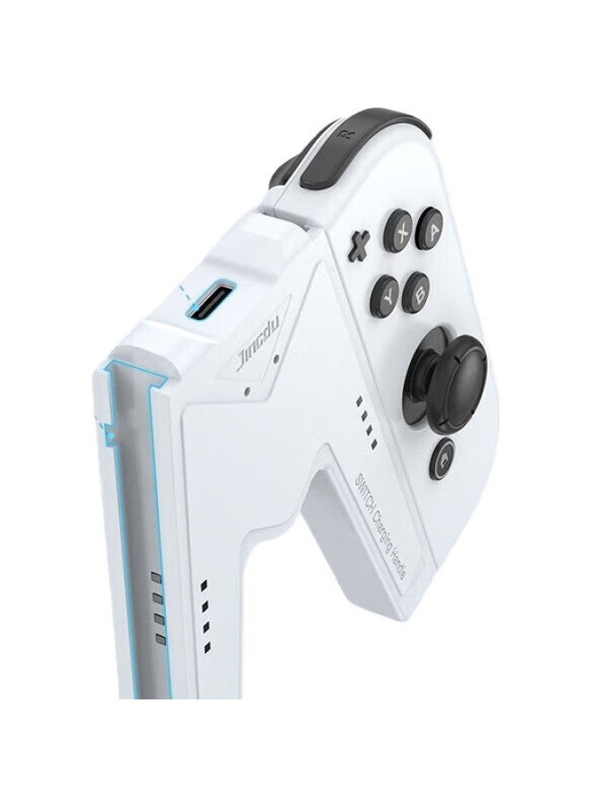 Jemdoswitch Joy-Con Controller Charging Grip, Oled Charging Head, Charging Adapter, V-Shaped Grip, White - Image 1
