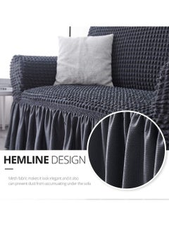 EVORY HOME 4-Piece Sofa Cover Set of 7-Seater Super Stretchable Anti-Wrinkle Slip Resistant Furniture Protector  - Image 5