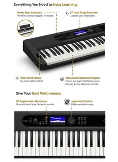 CASIO CT-S400 Digital Musical Piano Keyboard - 400 Tones - 77 Rhythms - 48 Polyphony, With Power Adaptor  - Image 2