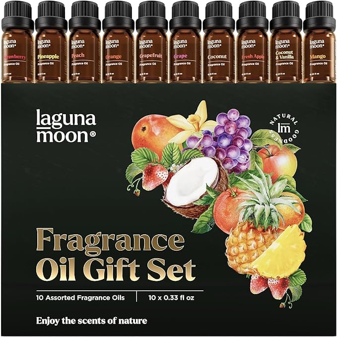 Lagunamoon Fragrance Oil Collection - Premium 16pc Gift Set for Diffusers, DIY Candle Making Supplies, Soap Scents, Slime - Aromatherapy Essential Oil Set for Home, Office, Car & Yoga Room - Image 1