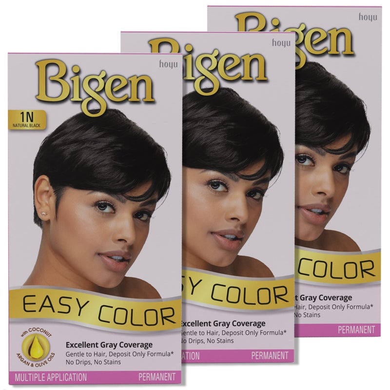 Bigen 1N Bigen Easy Color for Women Natural BlackNew Formula New Look 3 Pack