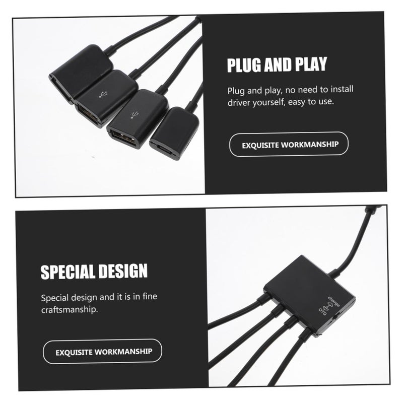 موزع طاقة USB مع منفذ شحن ومنفذ Micro USB محمول ومحطة توسعة OTG - Image 5