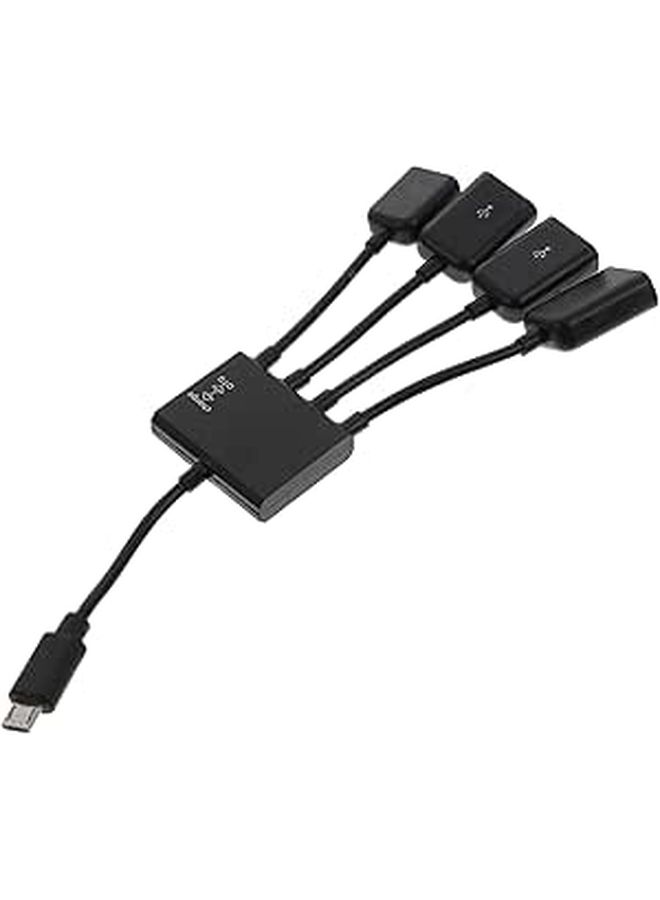 موزع طاقة USB مع منفذ شحن ومنفذ Micro USB محمول ومحطة توسعة OTG - Image 1