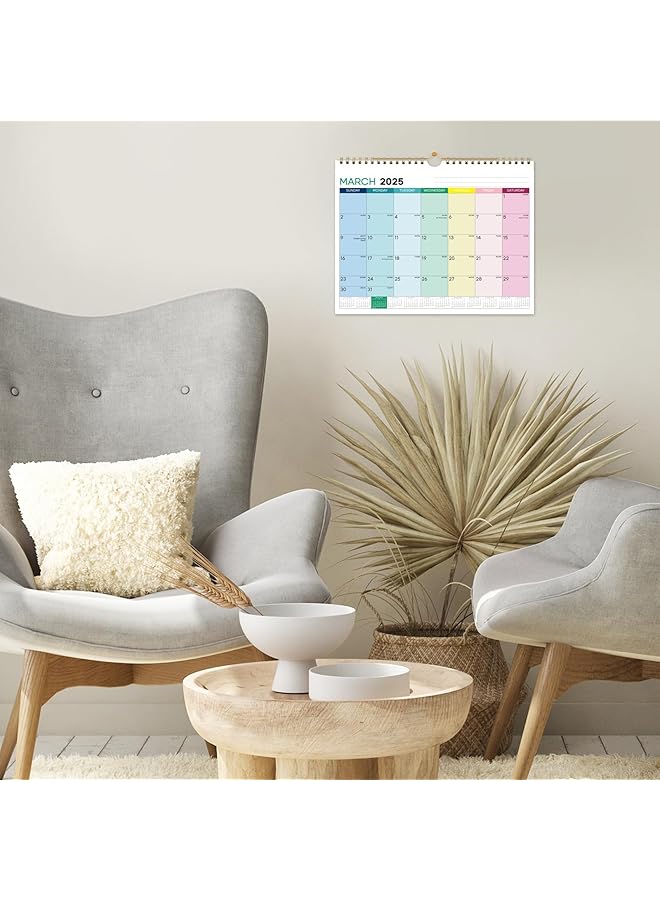 X spring Wall Calendar 2025 28X21.5Cm Monthly Desk Calendar 12 Months With Hanging Hook For Keeping Important Dates Monthly Desk Jan 2025 Dec 2025 Large Planning Calendars - Image 5