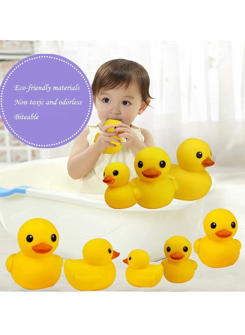 Excefore Bath Duck Toys, 9 Pcs Mini Bath Duck Toys, Yellow Rubber Ducks Float Ducks Baby Shower Toy for Toddlers Boys Girls Over 3 Months (2.17 Inches)  - Image 5