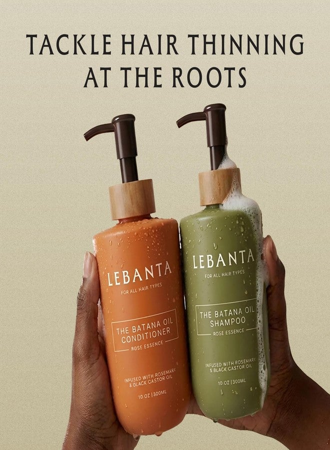 Lebanta Batana Oil Shampoo and Conditioner Set - Sulfate Free Organic Hair Growth, Thickening & Hydrating Rosemary Formula For Thinning, Damaged or Curly Hair - Natural Hair Regrowth Gifts for Women - Image 2