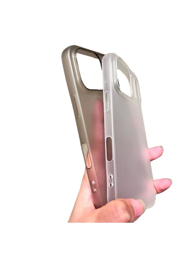 سيستار جراب Ice Mist فائق النحافة لهاتف iPhone 17PRO جراب شفاف باللونين الأسود والأبيض (قطعتان) - Image 5