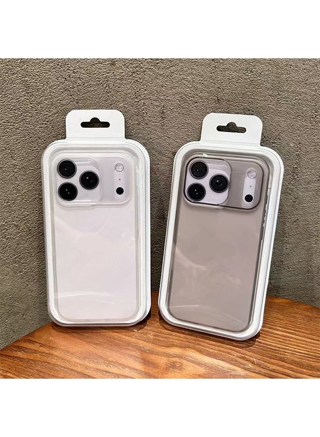 سيستار جراب Ice Mist فائق النحافة لهاتف iPhone 17PRO جراب شفاف باللونين الأسود والأبيض (قطعتان) - Image 1