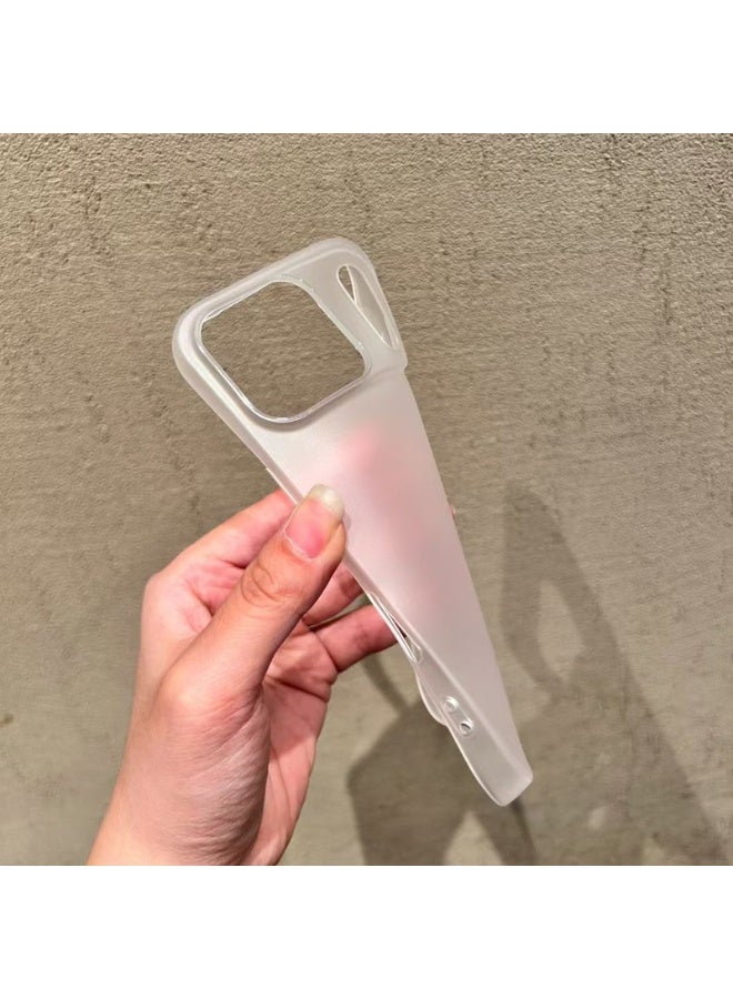 سيستار جراب Ice Mist فائق النحافة لهاتف iPhone 17PRO جراب شفاف باللونين الأسود والأبيض (قطعتان) - Image 3