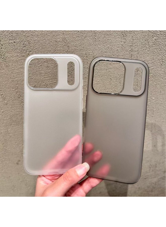 سيستار جراب Ice Mist فائق النحافة لهاتف iPhone 17PRO جراب شفاف باللونين الأسود والأبيض (قطعتان) - Image 2