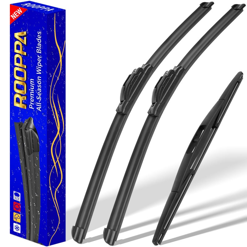 3 Wiper Blades Replacement for Subaru Legacy 20052009  Forester 20092011  Outback 20052009  241814 Set of 3 UJ Hook Windshield Wiper Blades