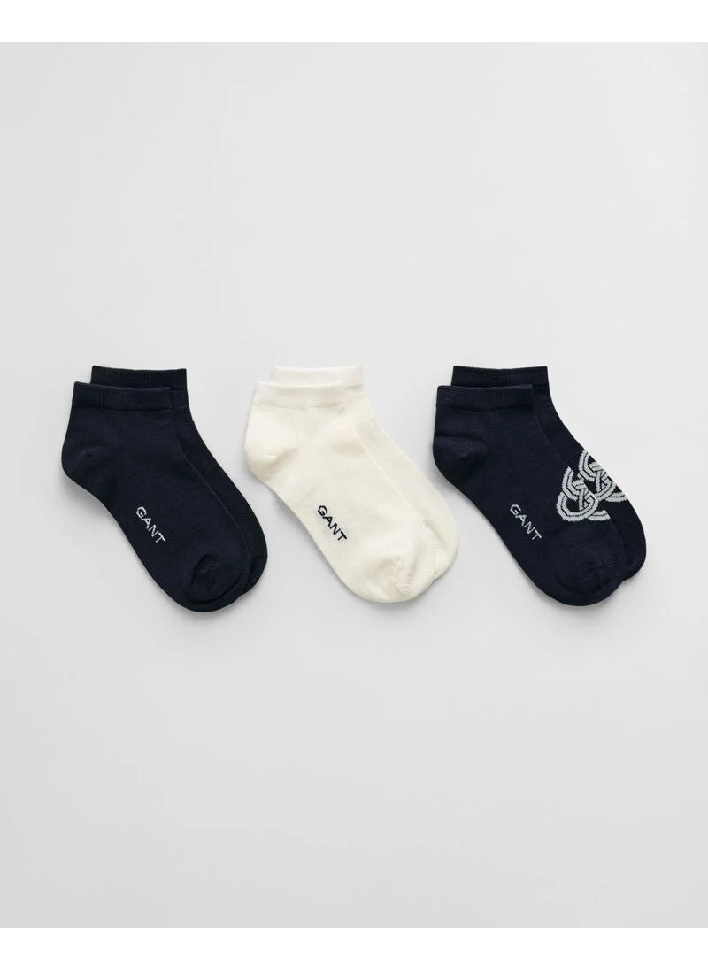 غانت Gant Monogram Ankle Socks 3-Pack