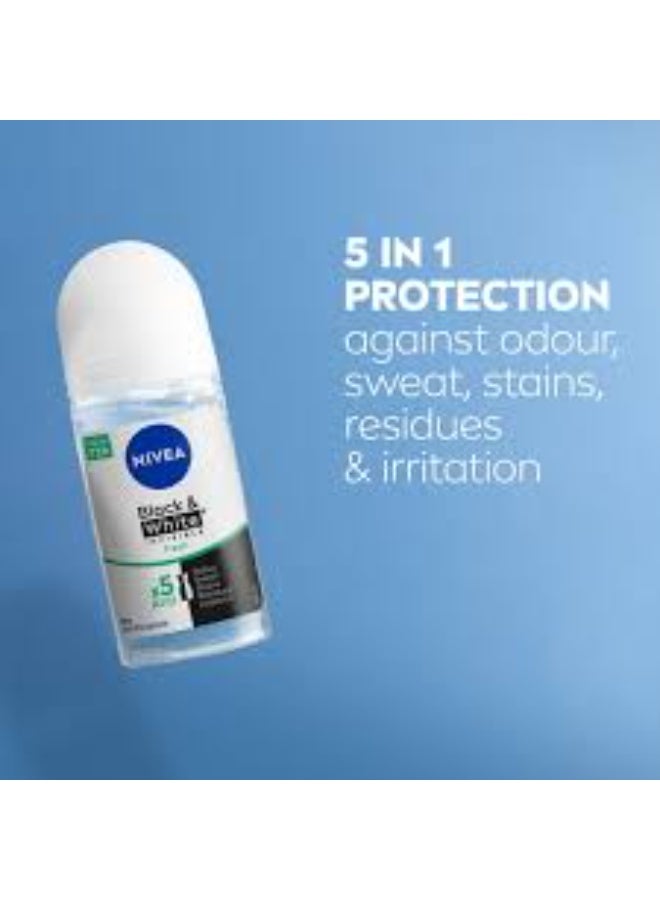 نيفيا مزيل عرق رول أون غير مرئي من نيفيا للأسود والأبيض 50 مل - Image 2