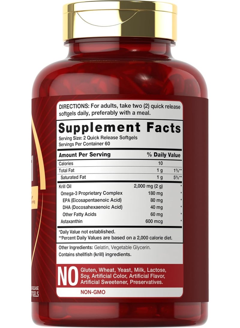 زيت الكريل القطبي الجنوبي 2000 ملغ 120 كبسولة هلامية - Image 2