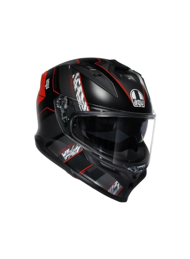 AGV K7 E2206 MPLK KYBER MATT BLACK/RED Helmet - Image 2