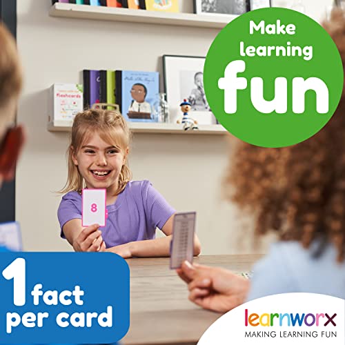 learnworx Multiplication Flash Cards 3rd Grade | 183 Math Flash Cards & Times Table Chart, Tablas De Multiplicar para Niños, Times Table Flash Cards & Games, Math Facts Flash Cards | All Facts 0-12 - Image 3