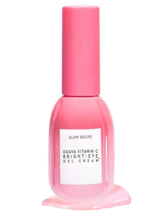 Glow Recipe Guava Vitamin C Brightening Eye Gel - Niacinamide, Peptides & Green Caffeine Gentle Under Eye Cream for Dark Circles, Puffiness & Bags - Lightweight, Hydrating, Firming - Makeup Prep, 15ml - Image 1
