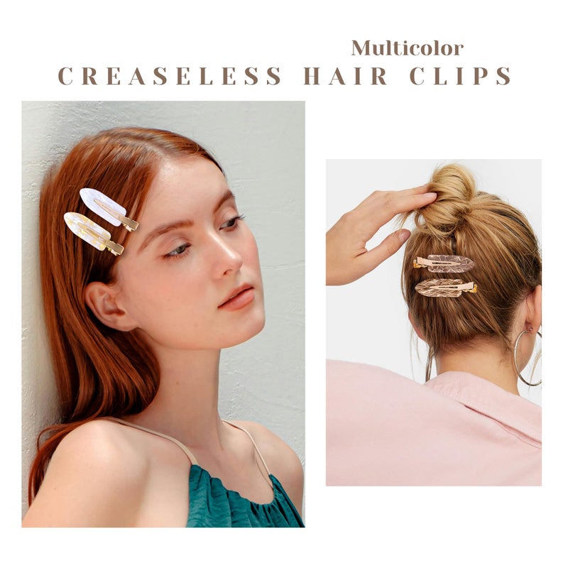 Cptots No Crease Creaseless No Bend Hair Clips For Styling Non Slip Flat Clips For Makeup Hair Accessories For Women,White Gold Color,12 PCS - Image 5