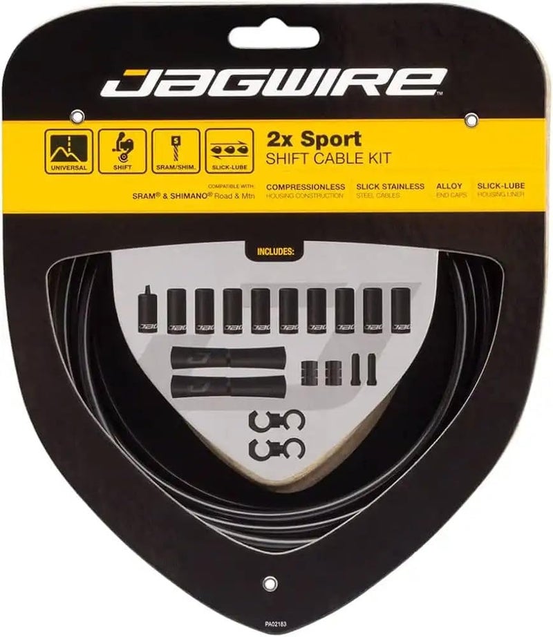 Jagwire 2X Sport Shift Cable Kit - Black, One Size - Image 2