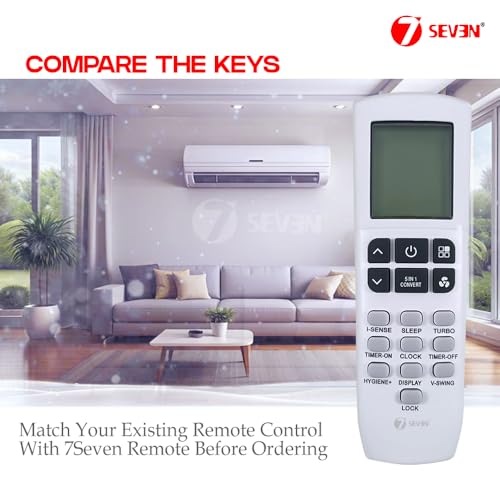 7-Seven 7SEVEN® Compatible with Godrej AC Remote Control R21W1 Model 256 259 Split Air Conditioner Suitable for 1 1.5 2 Ton 5 in 1 Convert Hygiene+ Hotkey - Match Keys Exactly with Existing Remote Controller - Image 2