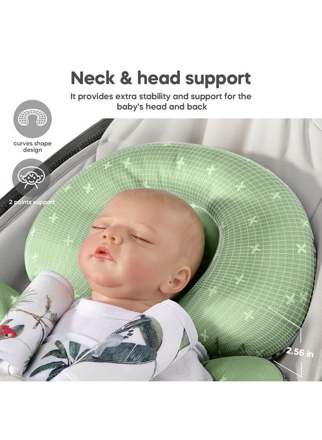 Mamatepe Infant Insert Compatible with 4moms Mamaroo & Graco Swing and Infant Car Seat,Newborn Insert Head & Body Support Cushion, Reversible Design, Breathable Soft Fabric - Image 4