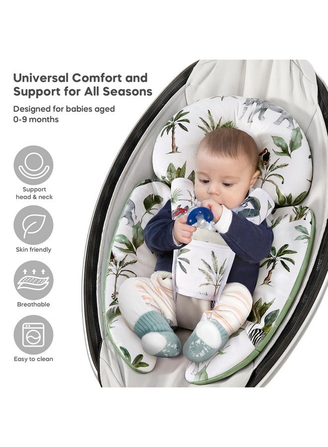 Mamatepe Infant Insert Compatible with 4moms Mamaroo & Graco Swing and Infant Car Seat,Newborn Insert Head & Body Support Cushion, Reversible Design, Breathable Soft Fabric - Image 2