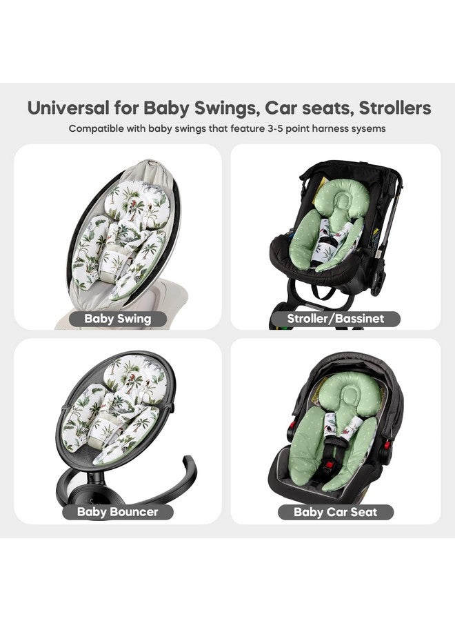 Mamatepe Infant Insert Compatible with 4moms Mamaroo & Graco Swing and Infant Car Seat,Newborn Insert Head & Body Support Cushion, Reversible Design, Breathable Soft Fabric - Image 3